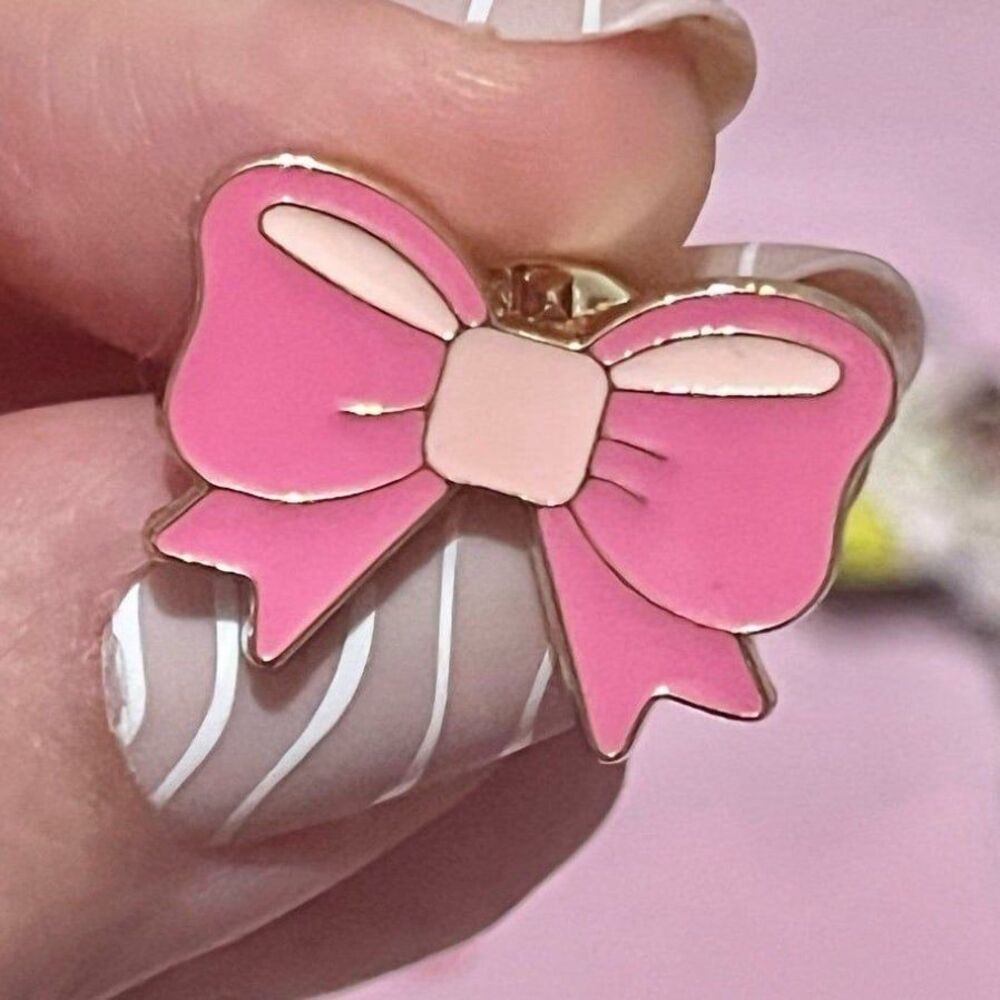 Pink Bow Coquette Enamel Pin